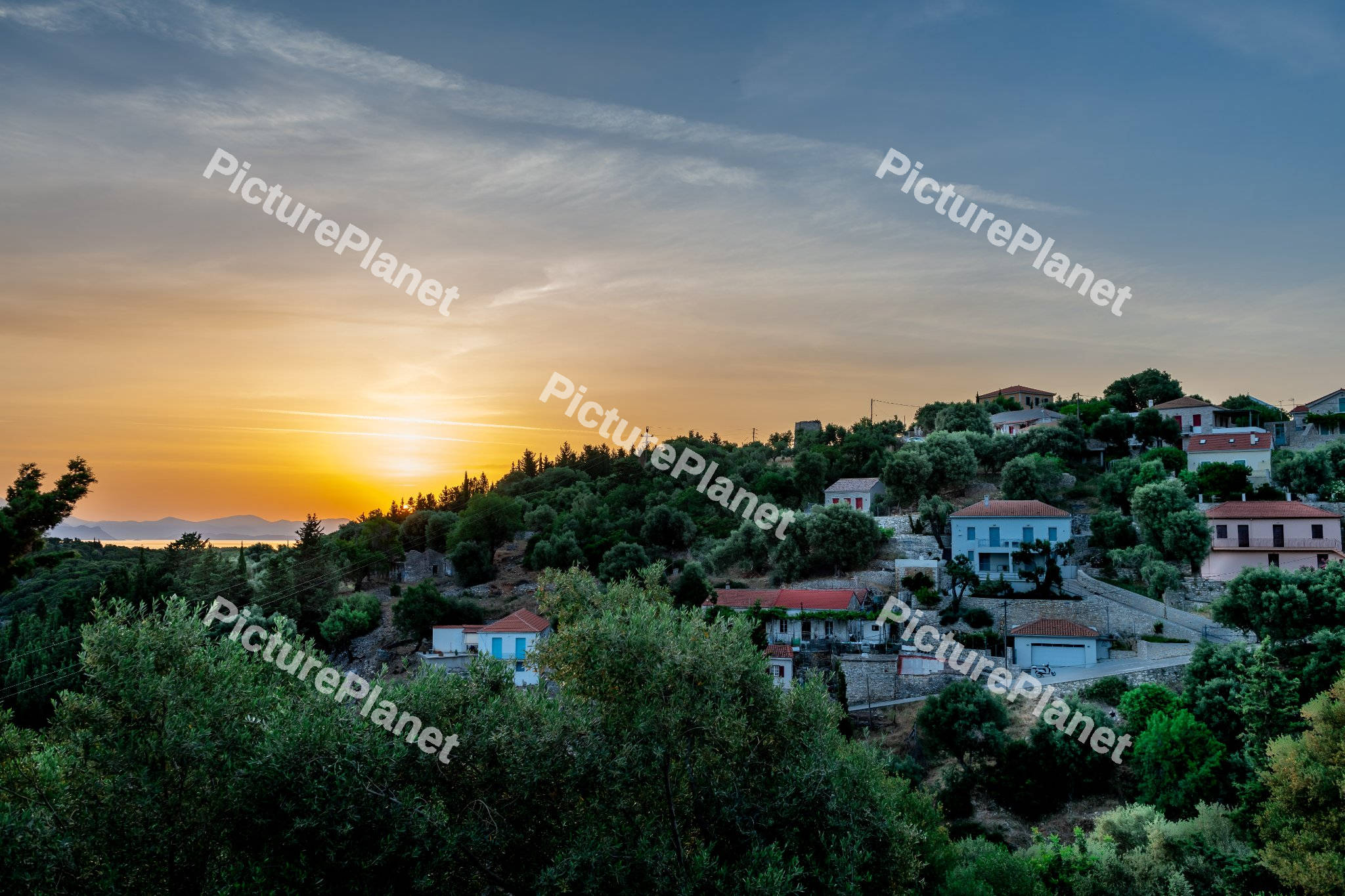 Panorama of Montedoro at Sunset